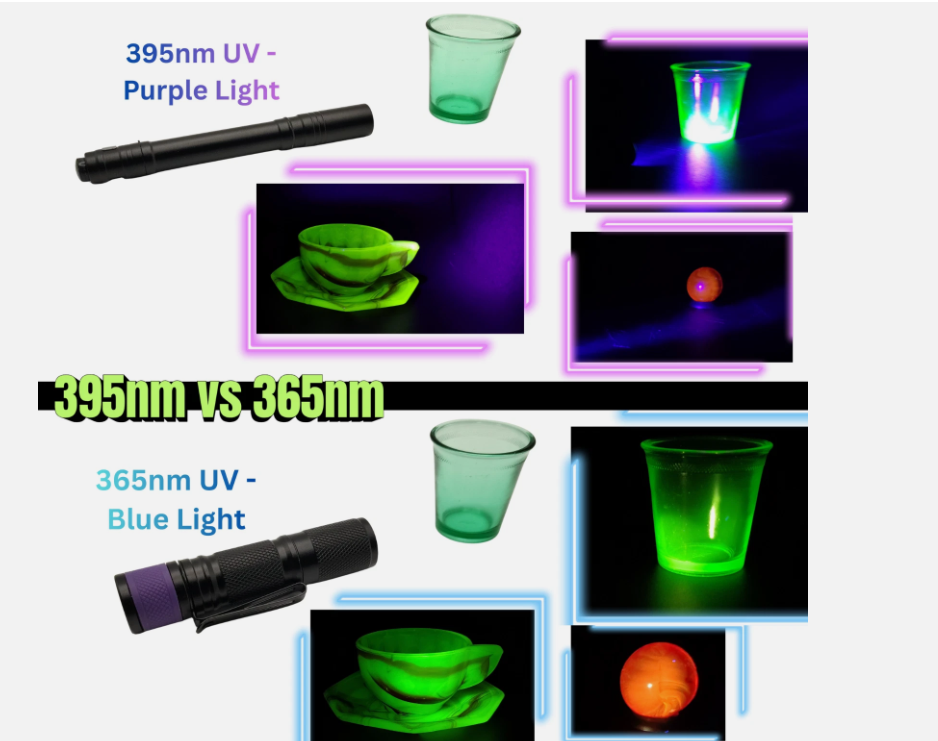 5" UV pen blacklight 395nm Purple Light - Great for Marbs! - batteries included