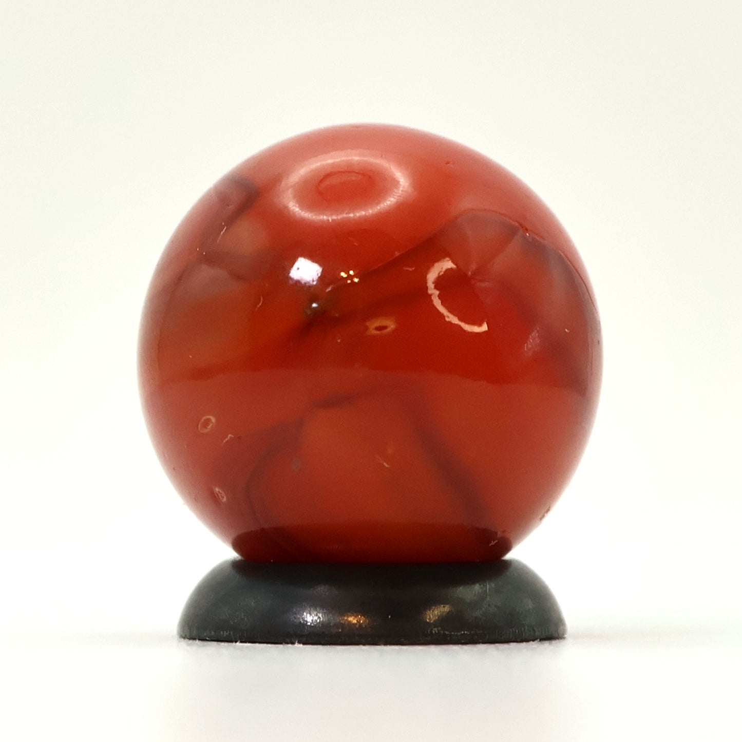 5/8" Swirl Marble Red on Red NM+