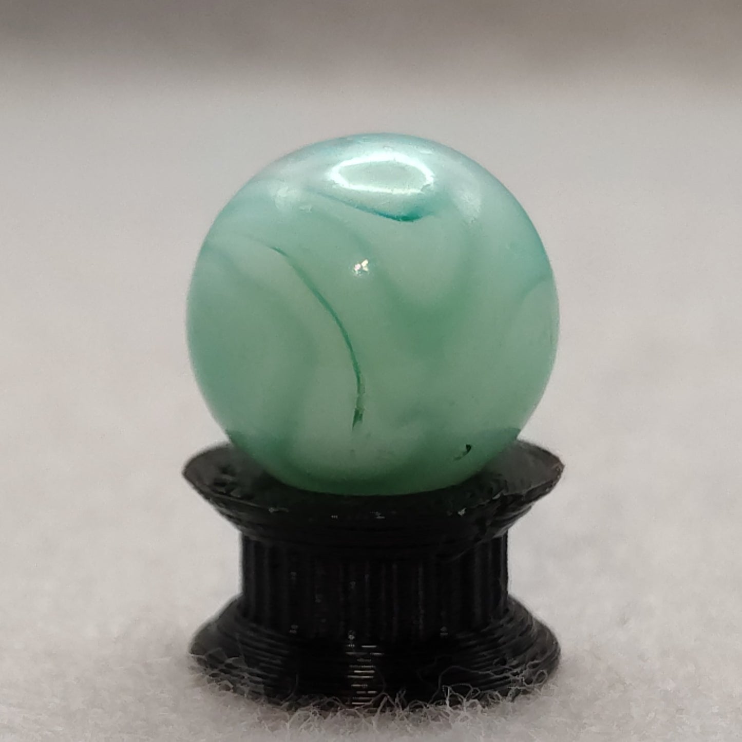 15mm Swirl Marble Turquoise & White NM- Alley?