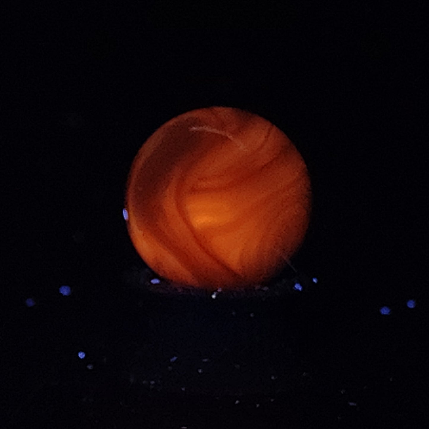 15.5mm Swirl Marble Orange & Yellow UV NM+