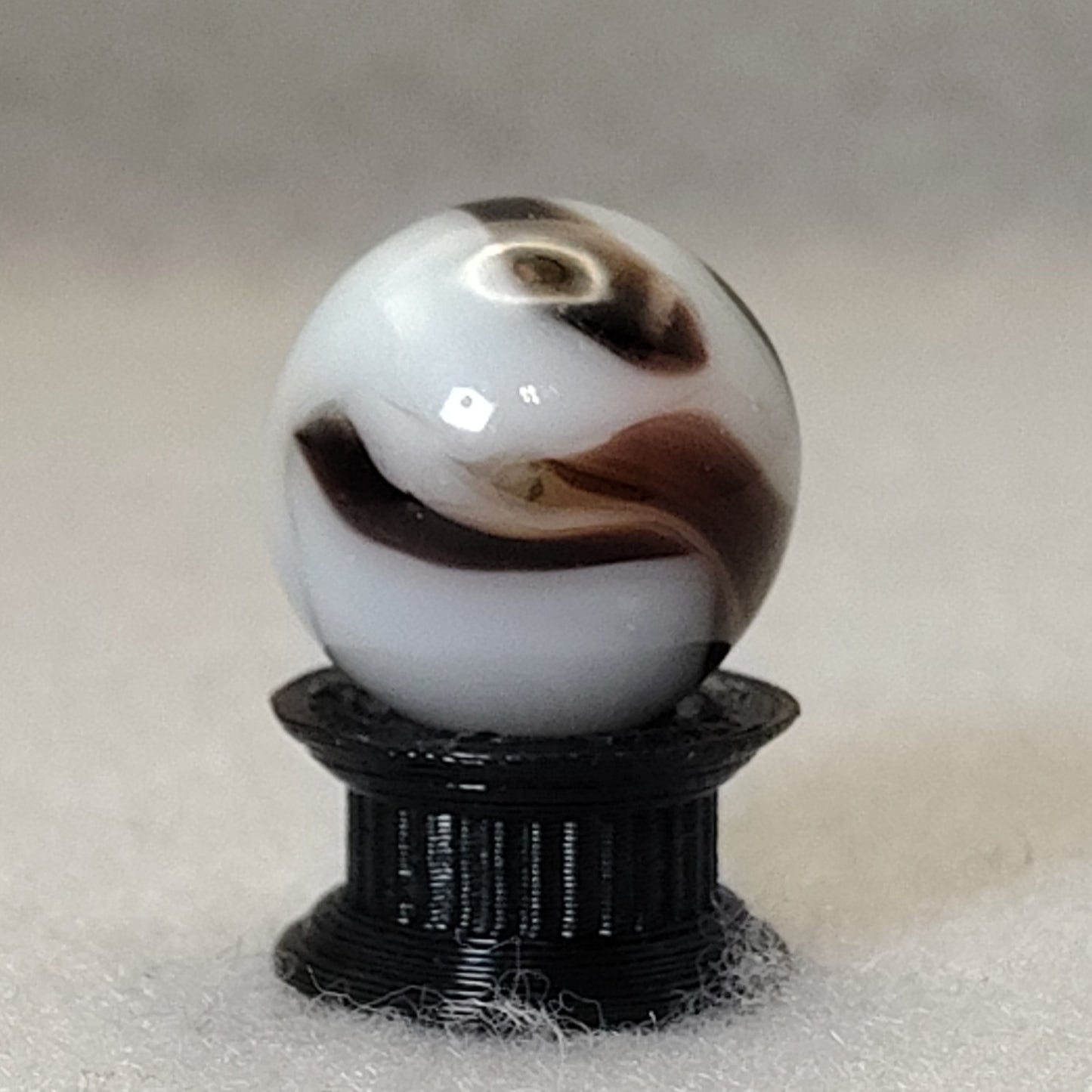 16mm Swirl marble Purple & White Champion? Ravenswood? NM+