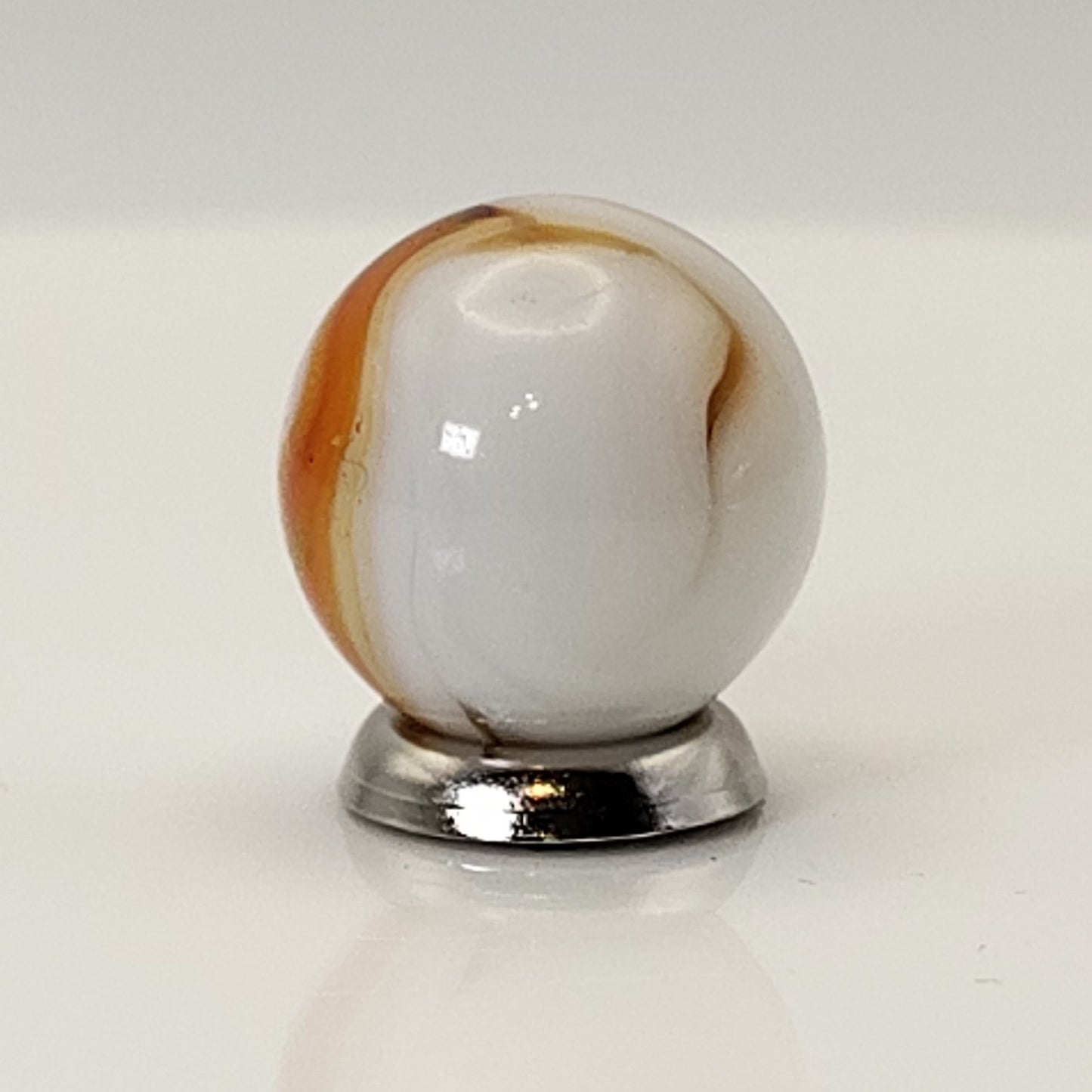 16mm Swirl Marble Orange & White Ravenswood? NM-