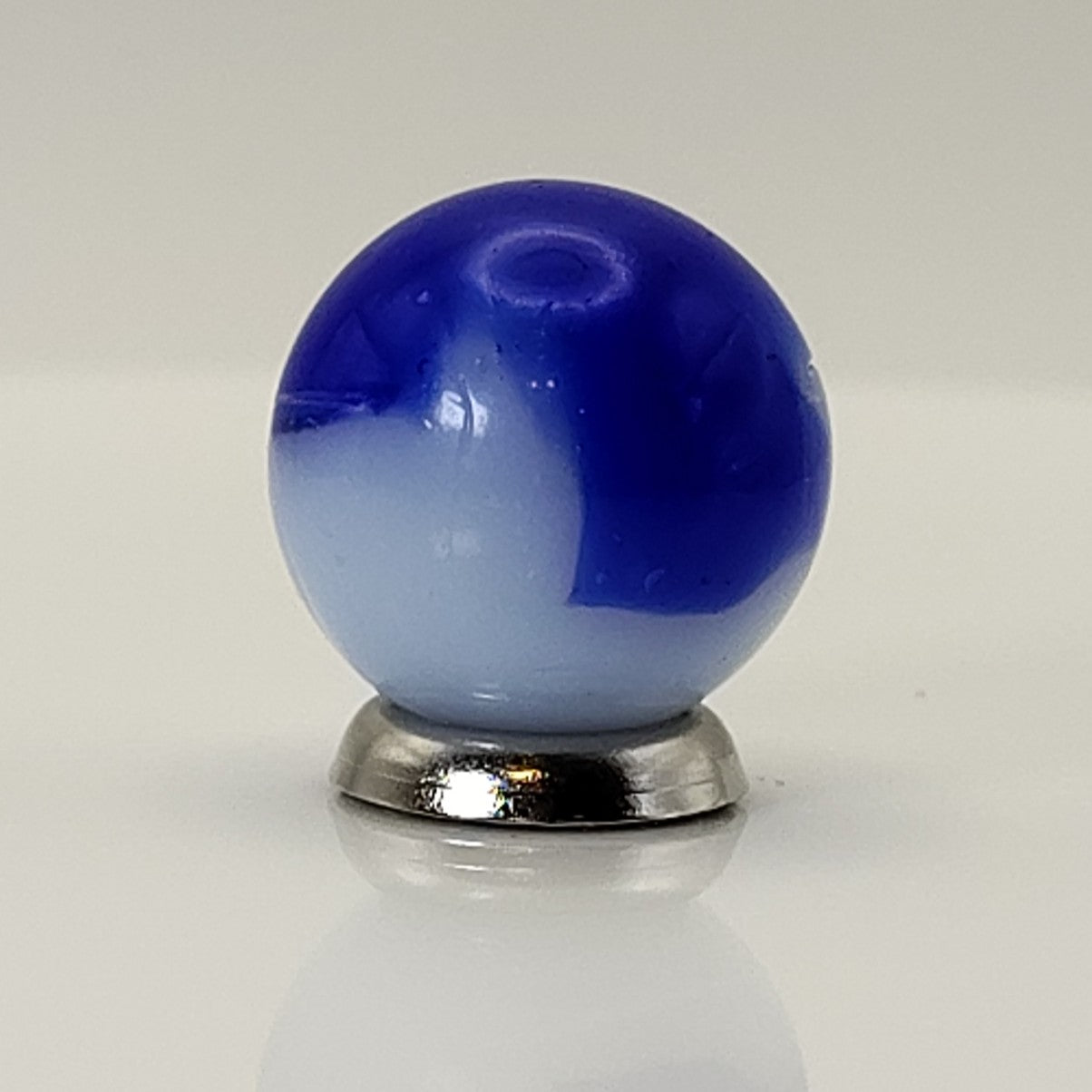 5/8" Akro Agate Patch / Lazy Cork Marble Blue & White NM+