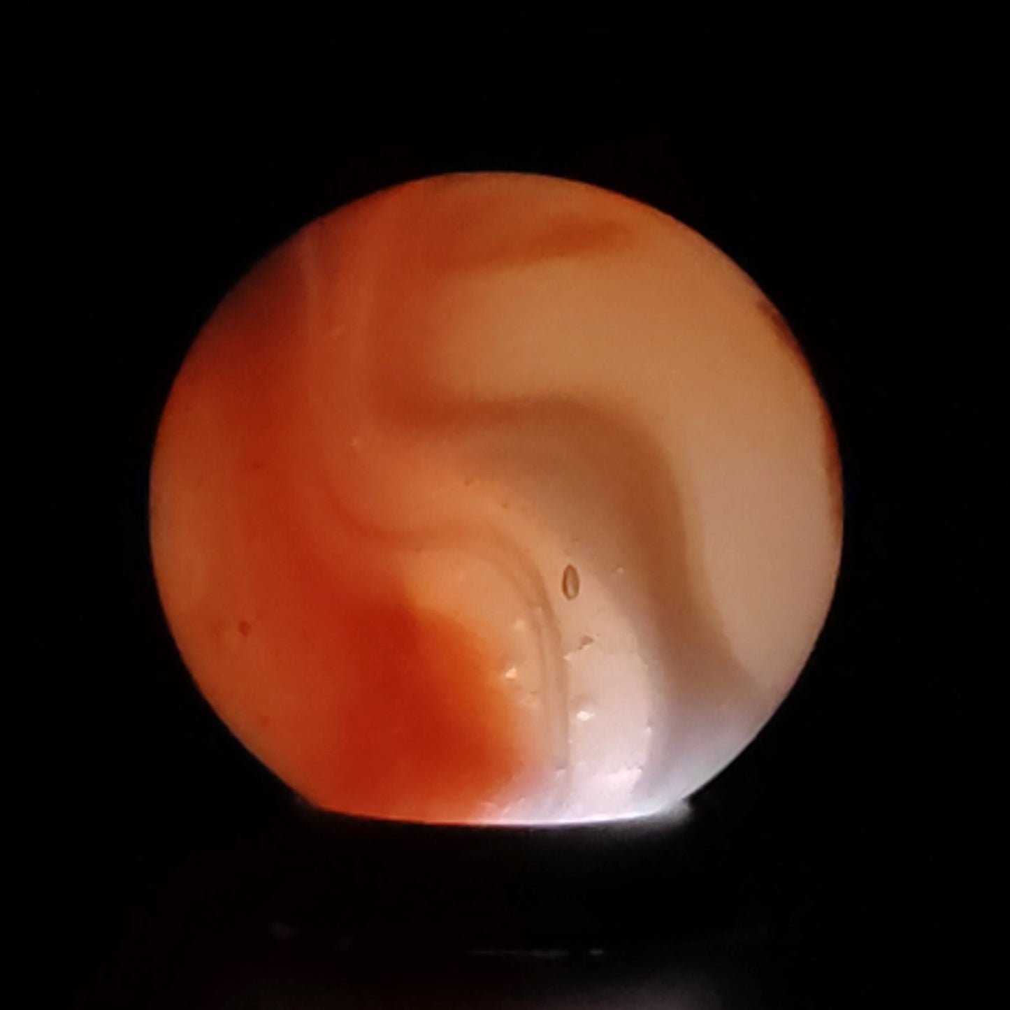 5/8" Akro Agate Carnelian Uranium NM
