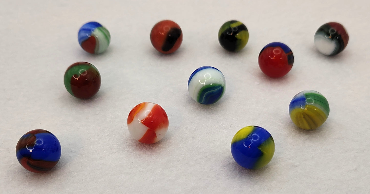 11pk 5/8" Variety Pack of Marble King Marbles NM-M