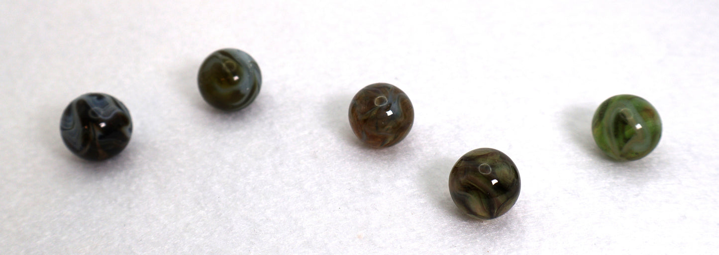 5pk 5/8" Translucent Swirl Marbles NM-M