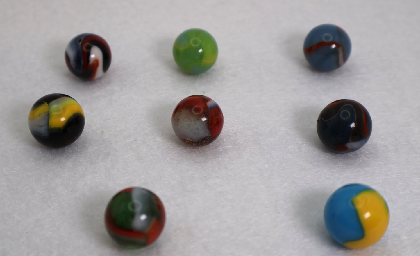 9pk 5/8" Variety Mix Peltier Patches & Rainbo Marbles NM-M