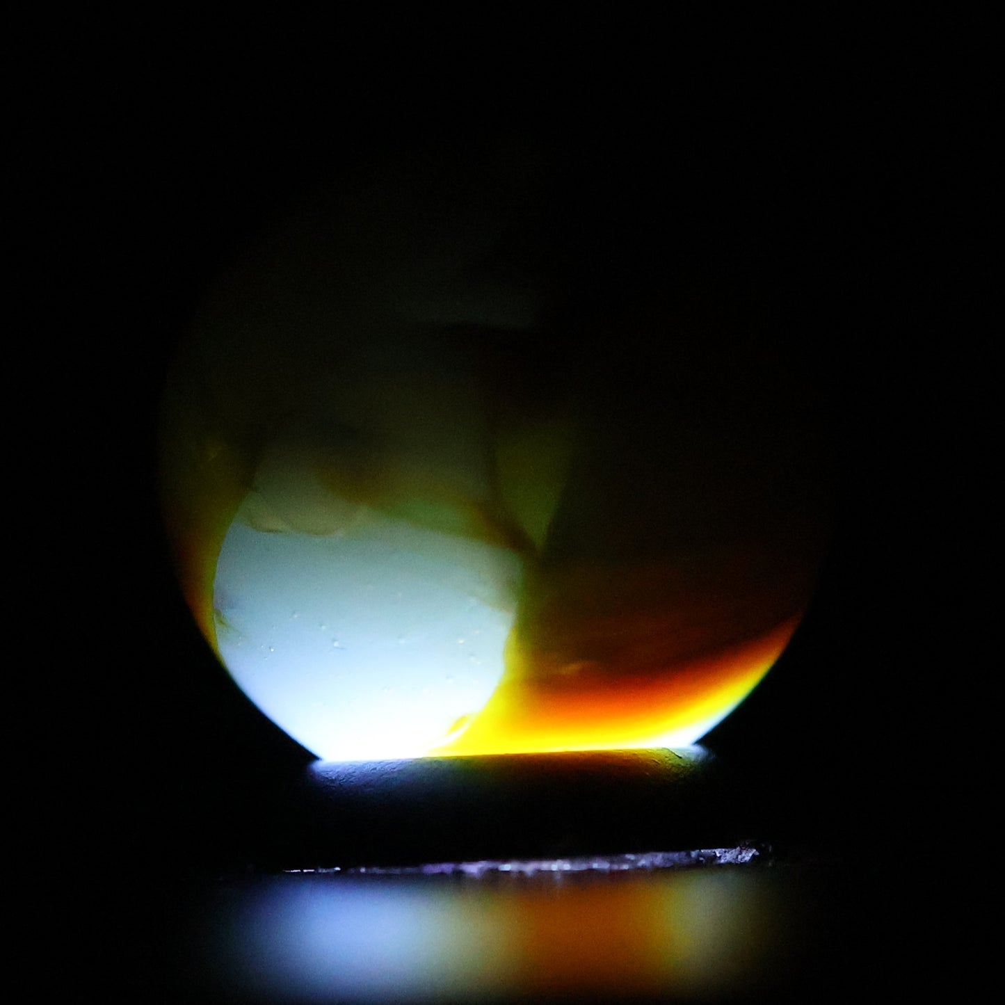 11/16" Peltier Rainbo Marble Blue Orange White NM+