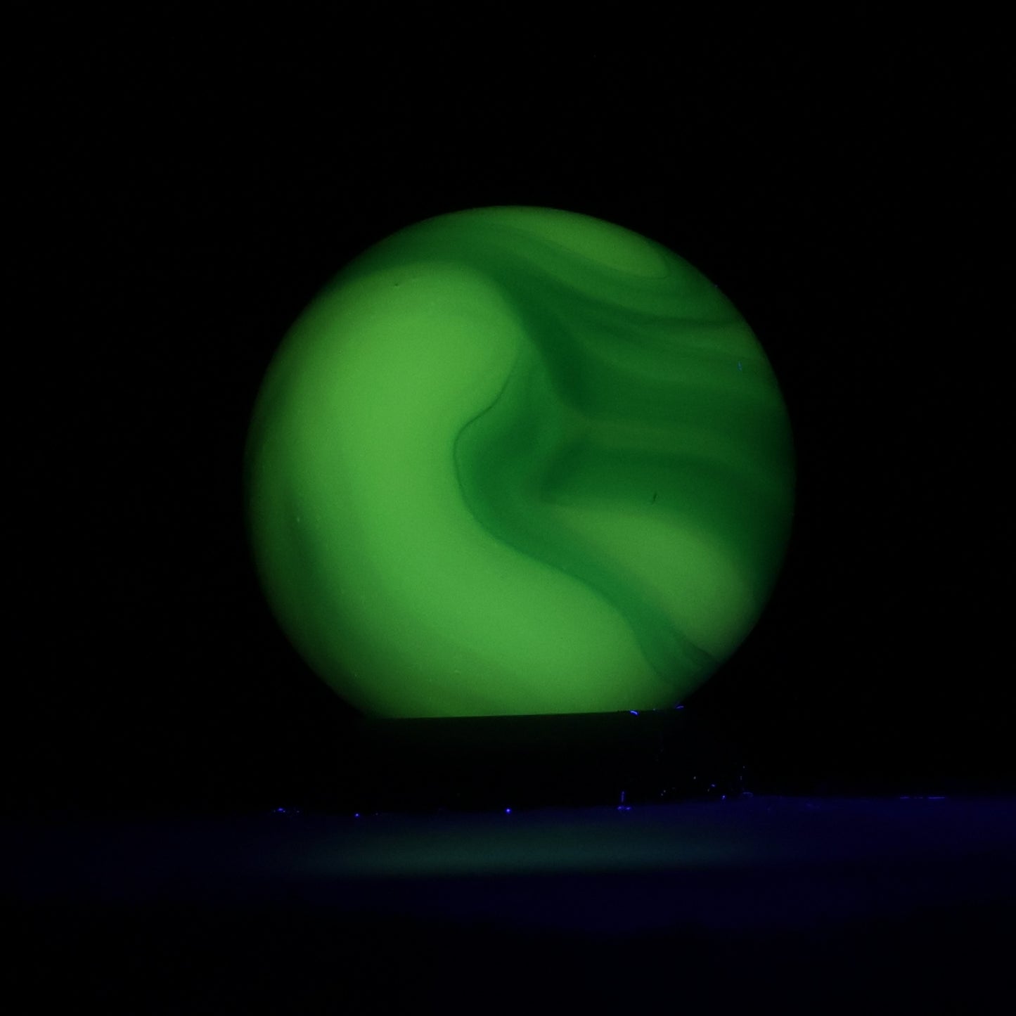 5/8" Swirl Marble Blue Green UV MINT