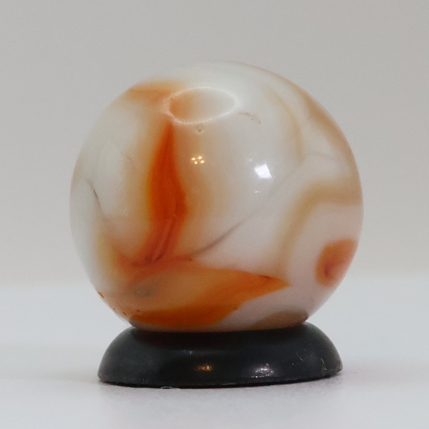 5/8" Swirl Marble Orange Tan White NM+