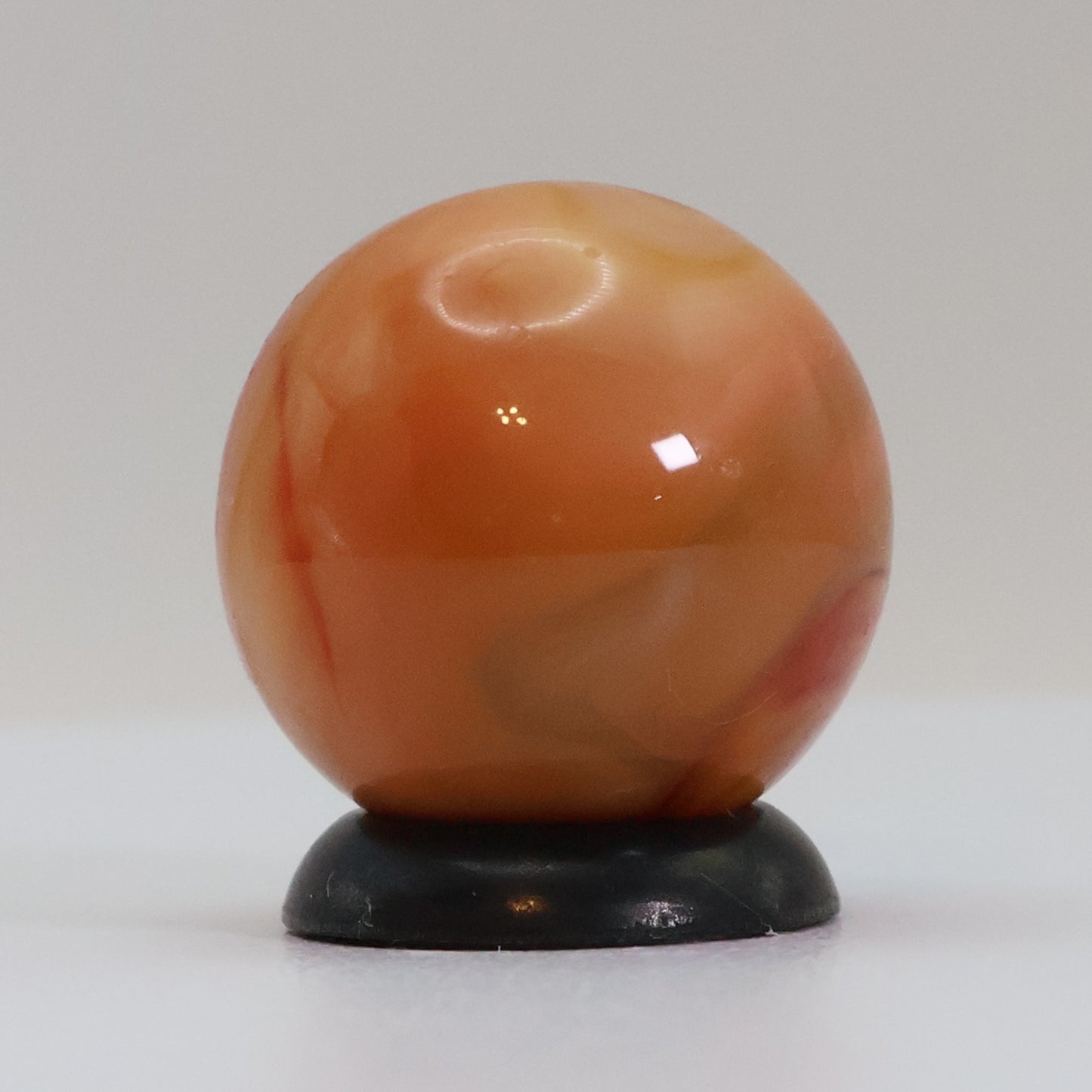 5/8" Swirl marble peach & Red MINT