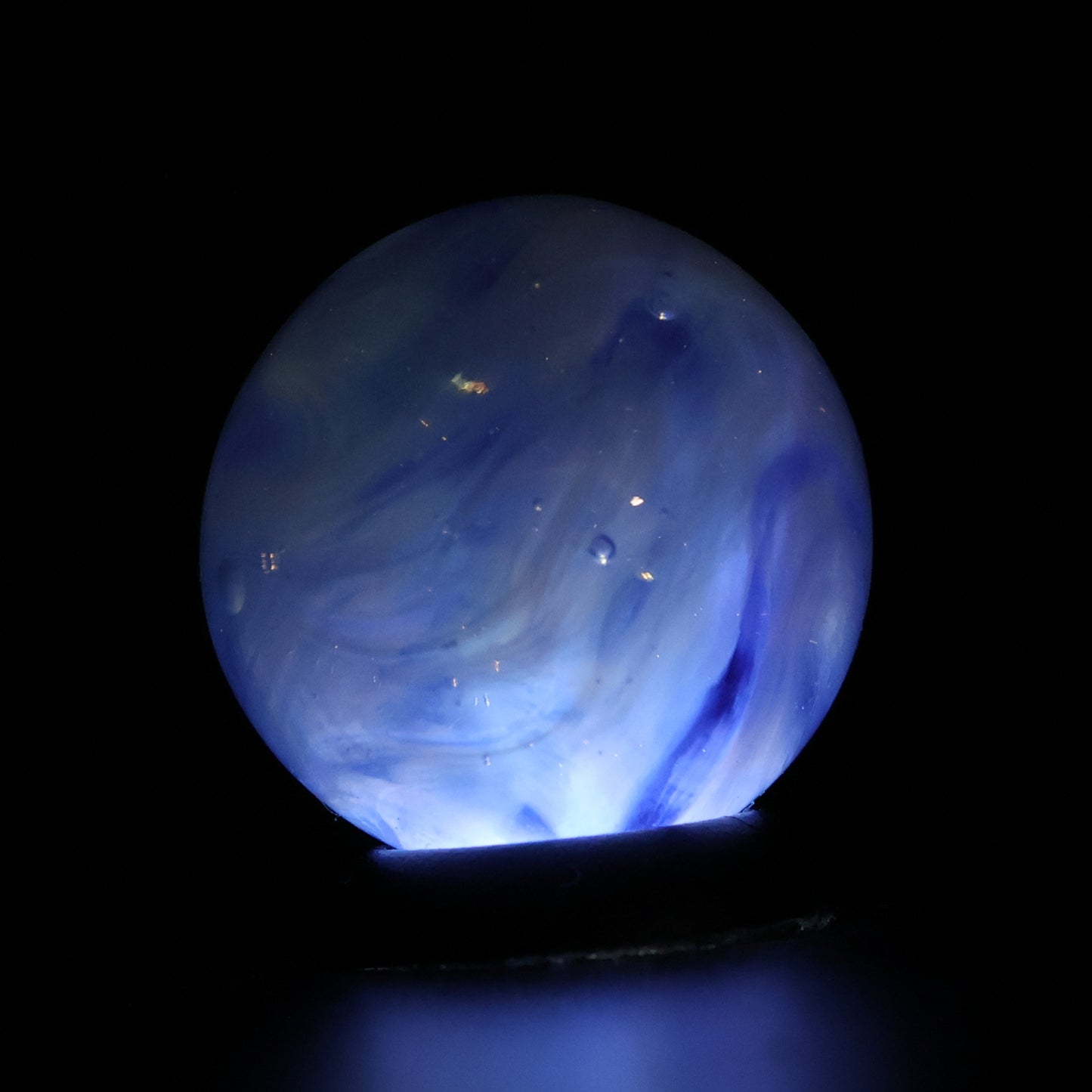 5/8" Swirl Marble Translucent Blue MINT