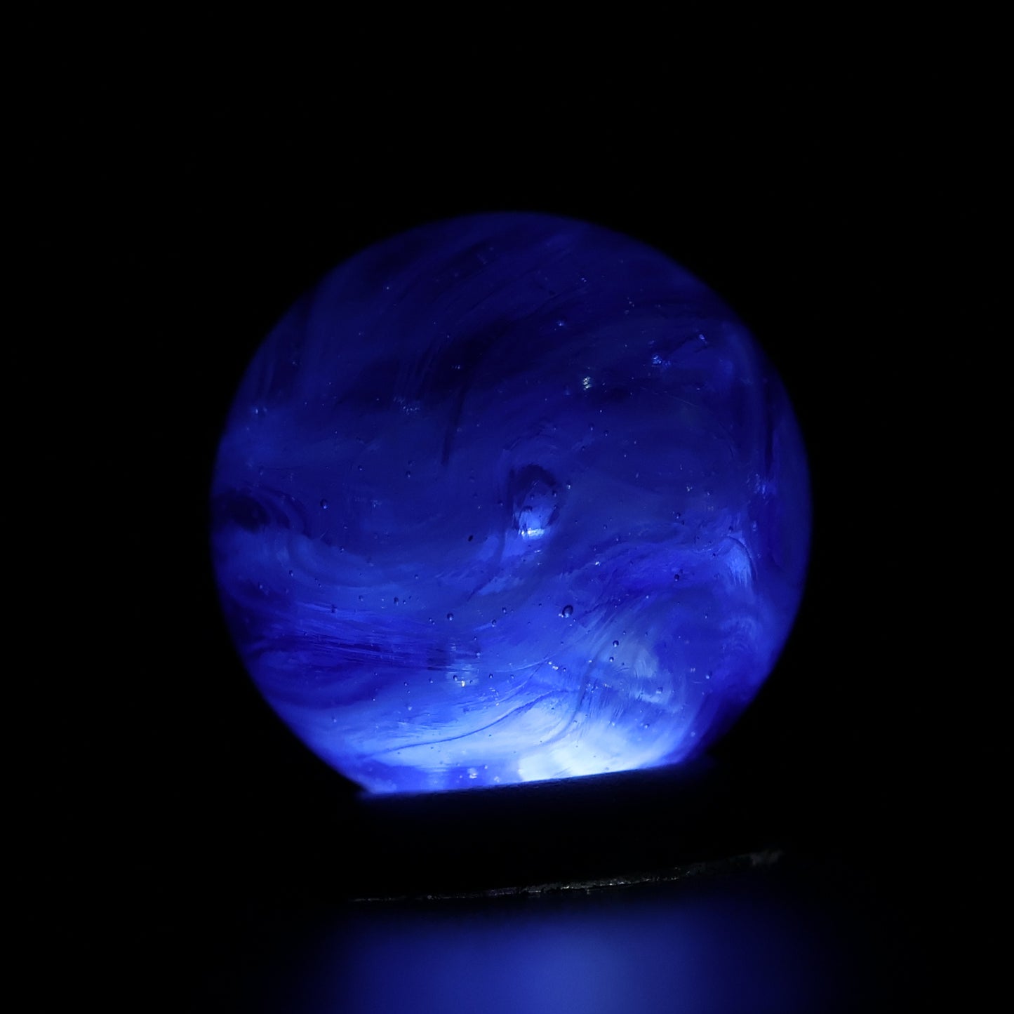 5/8" Swirl Marble Translucent Blue NM+