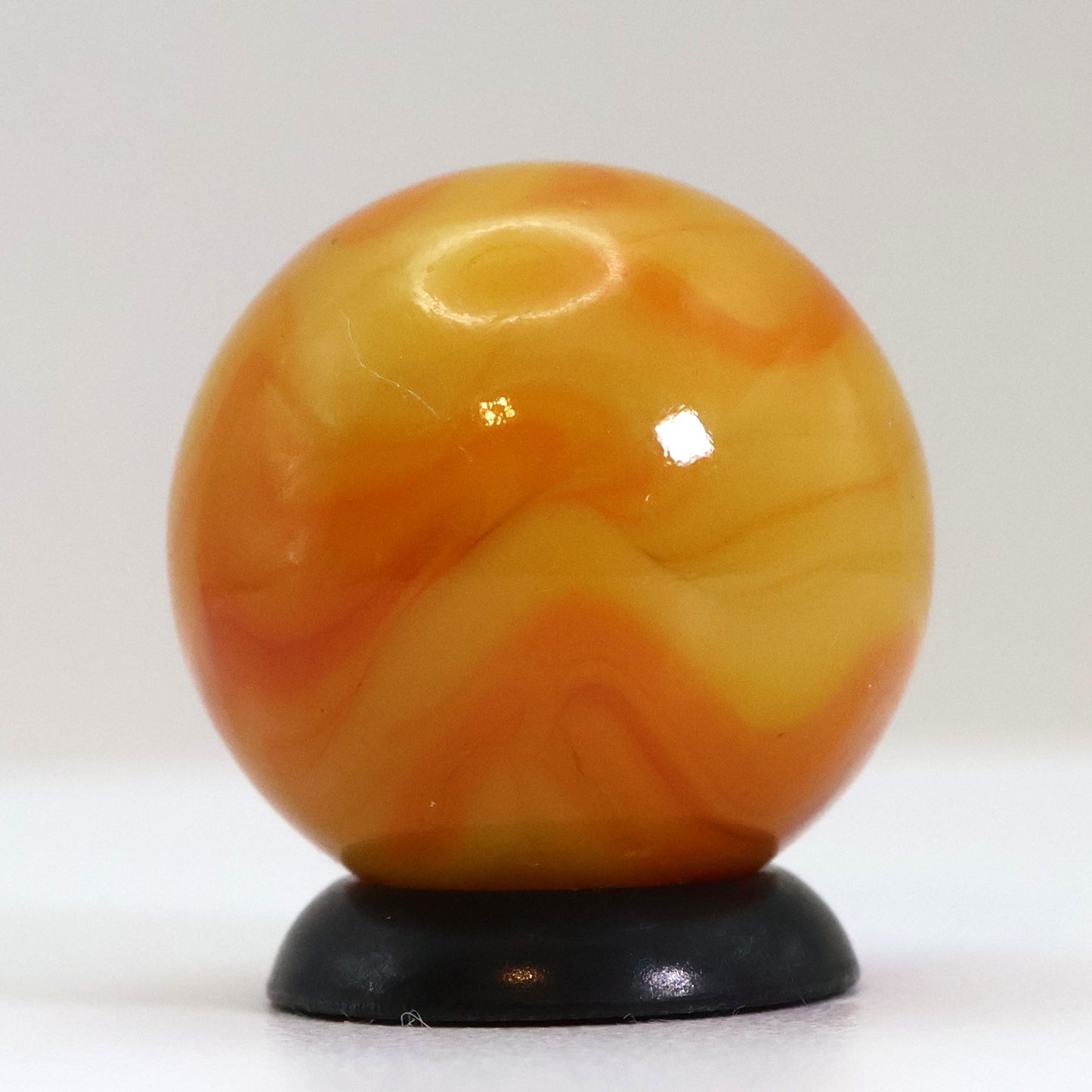 11/16" Swirl Marble Drippy w/ Drizzle Yellow & Orange M-