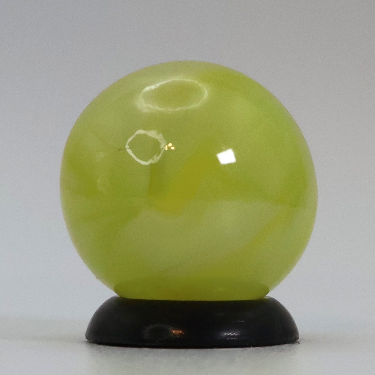 5/8" Swirl marble Translucent Yellow & Off Round MINT