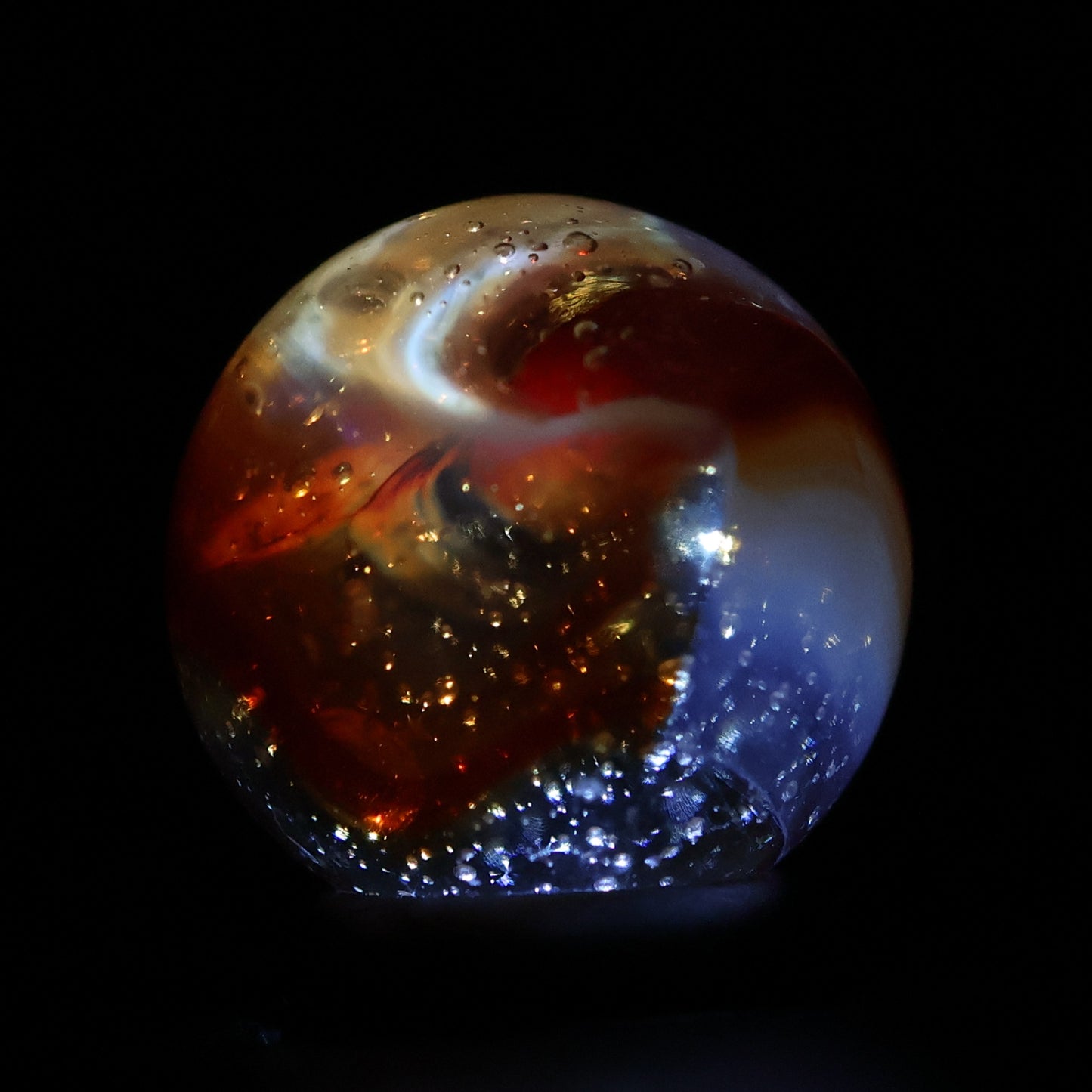 5/8" Peltier Rainbo Sunset Marble seedy/muddy NM+