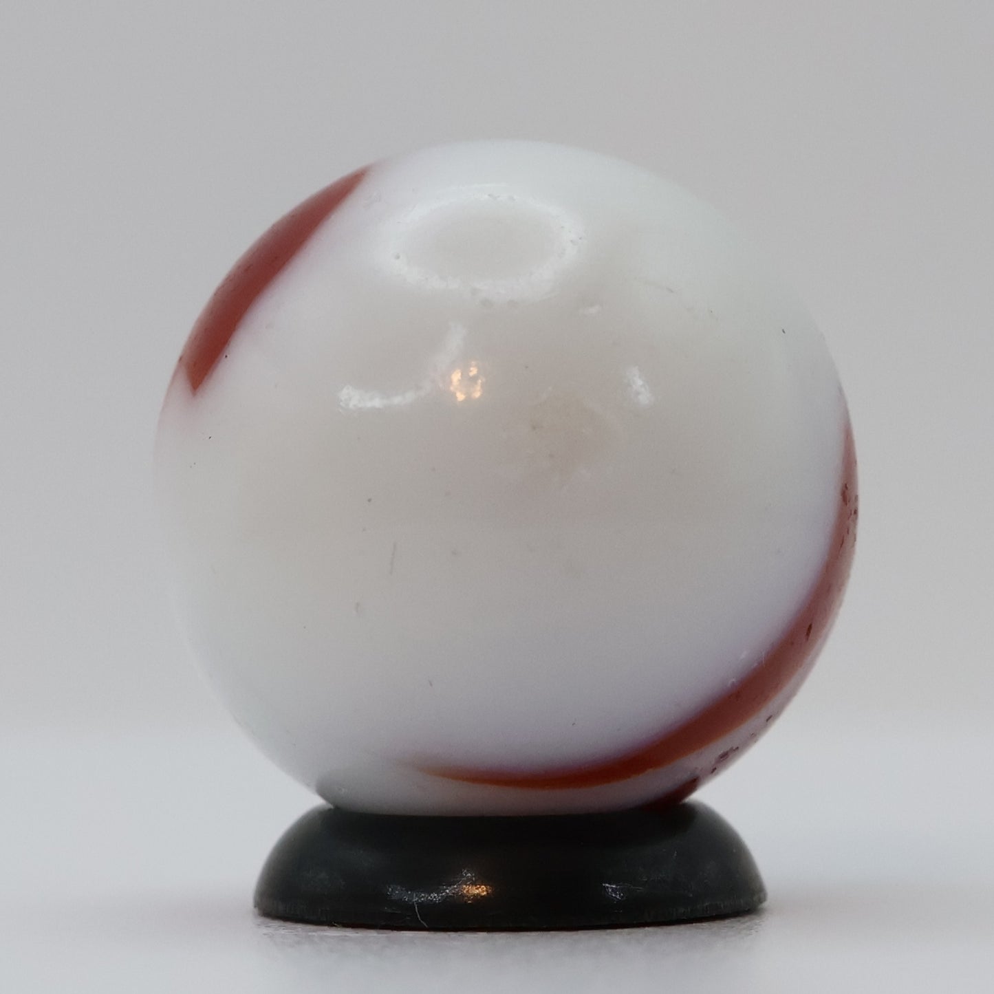 11/16" Swirl Marble Red & white, Alley? NM+