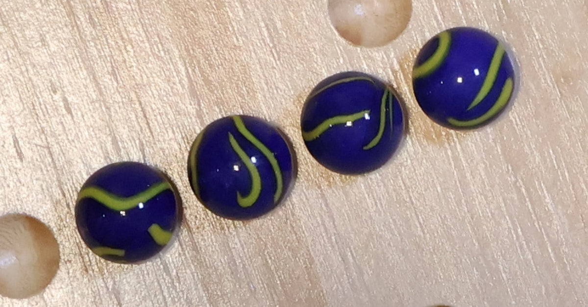 4pk 5/8" Vacor De Mexico "Dark Van Gogh" Marbles MINT