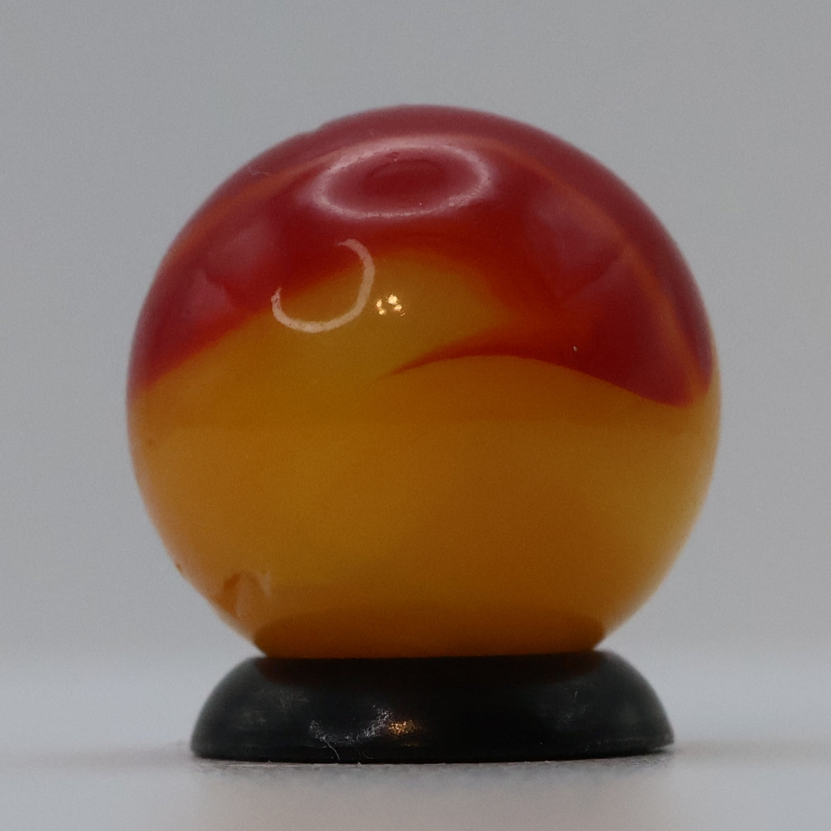 5/8" Akro Agate Royal Patch? Marble Red & Orange NM+