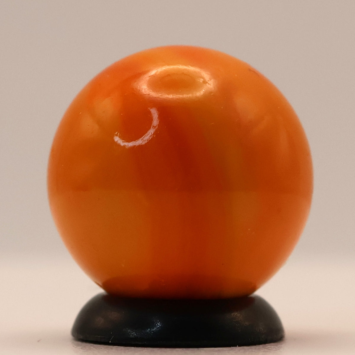 5/8" Akro Agate Orange Patch Marble NM+