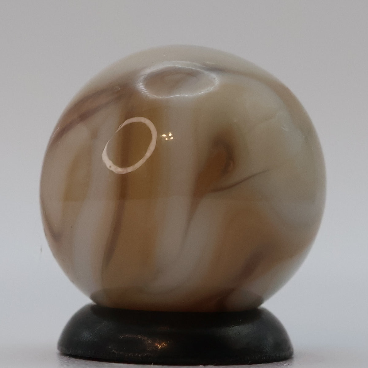 5/8" Swirl Marble Peach Cream and Minor Oxblood NM+