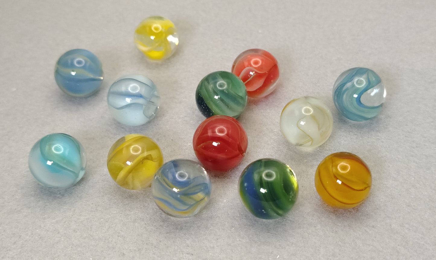 13 pack 5/8" Vitro Agate Hybrid Cat Eyes great colors! NM+ to M