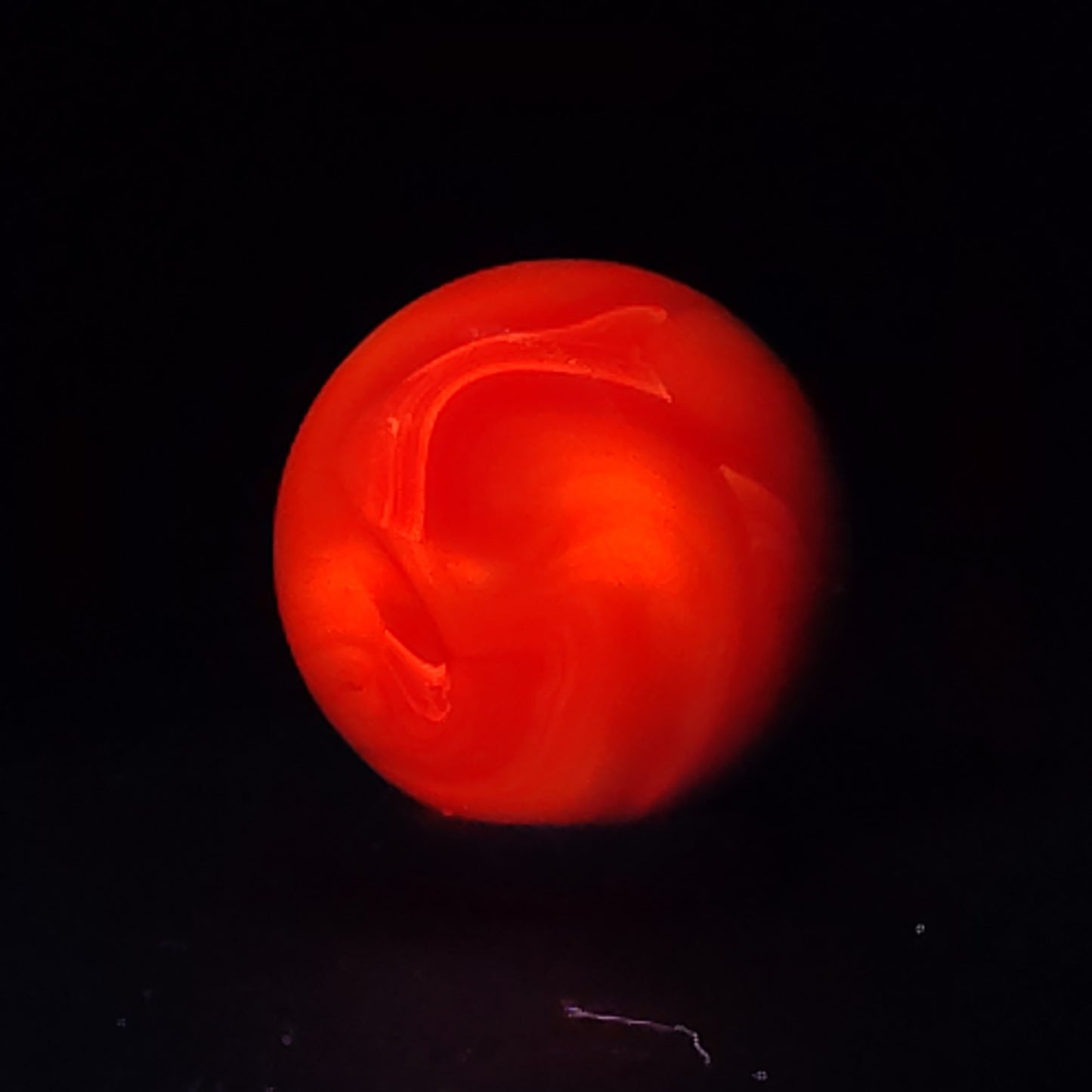 5/8" Swirl Marble Orange & Yellow UV NM