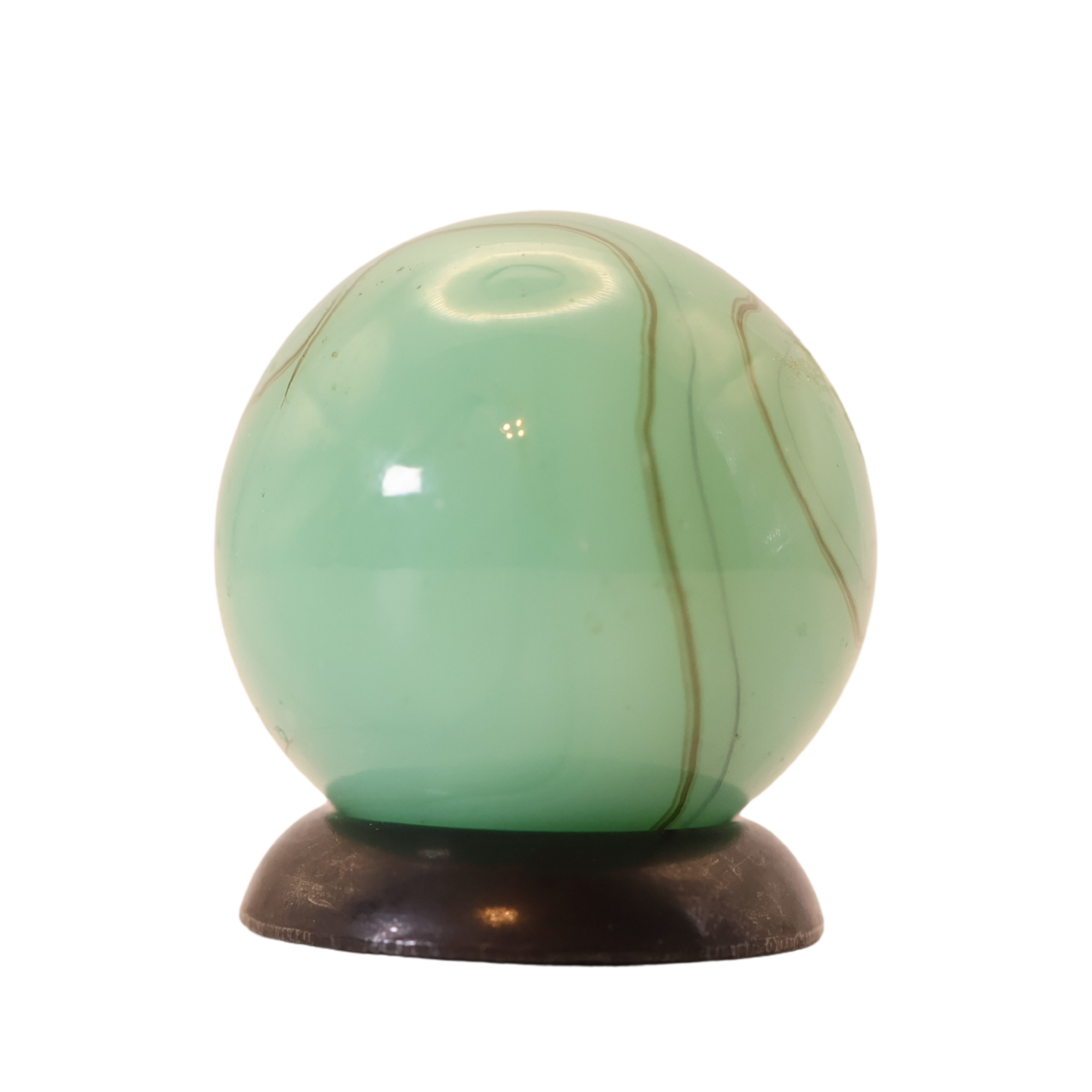9/16" Swirl Marble Teal w/ oxblood horsehair? NM+