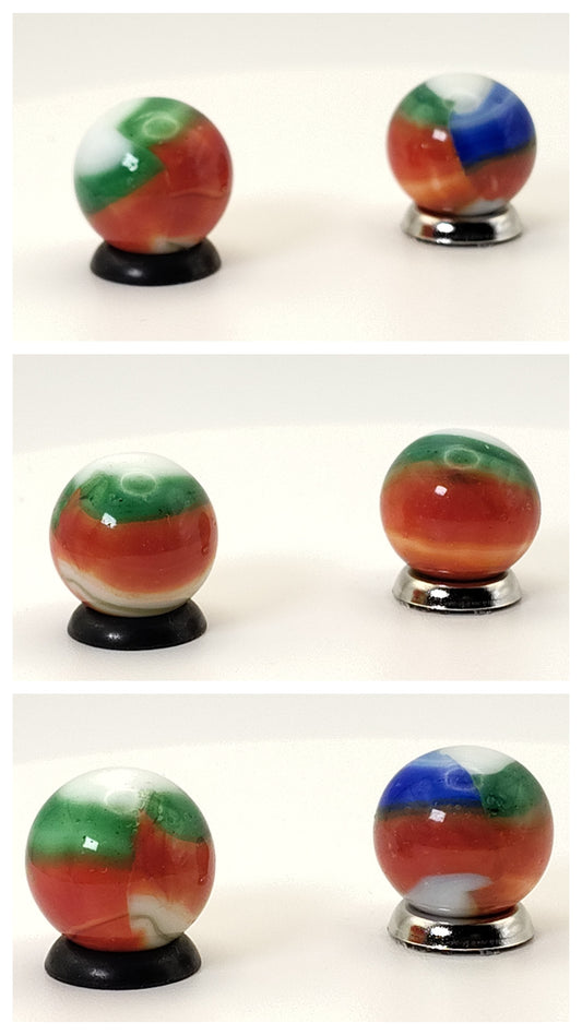 2pk ~15.5mm Marble King Aventurine Marbles "Collectible" Condition - Many moons