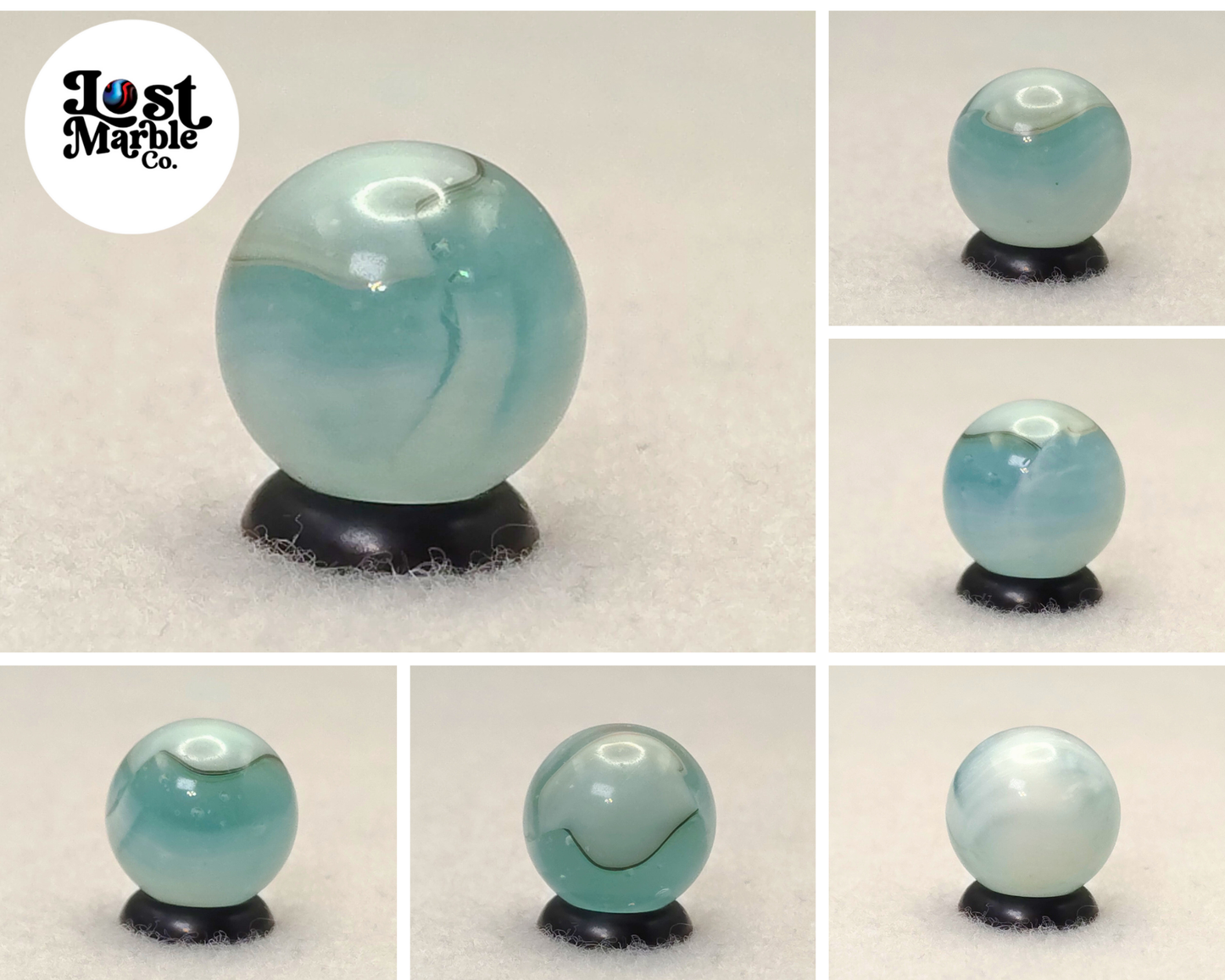 16mm Vitro Agate Conqueror Marble interesting line in it NM-