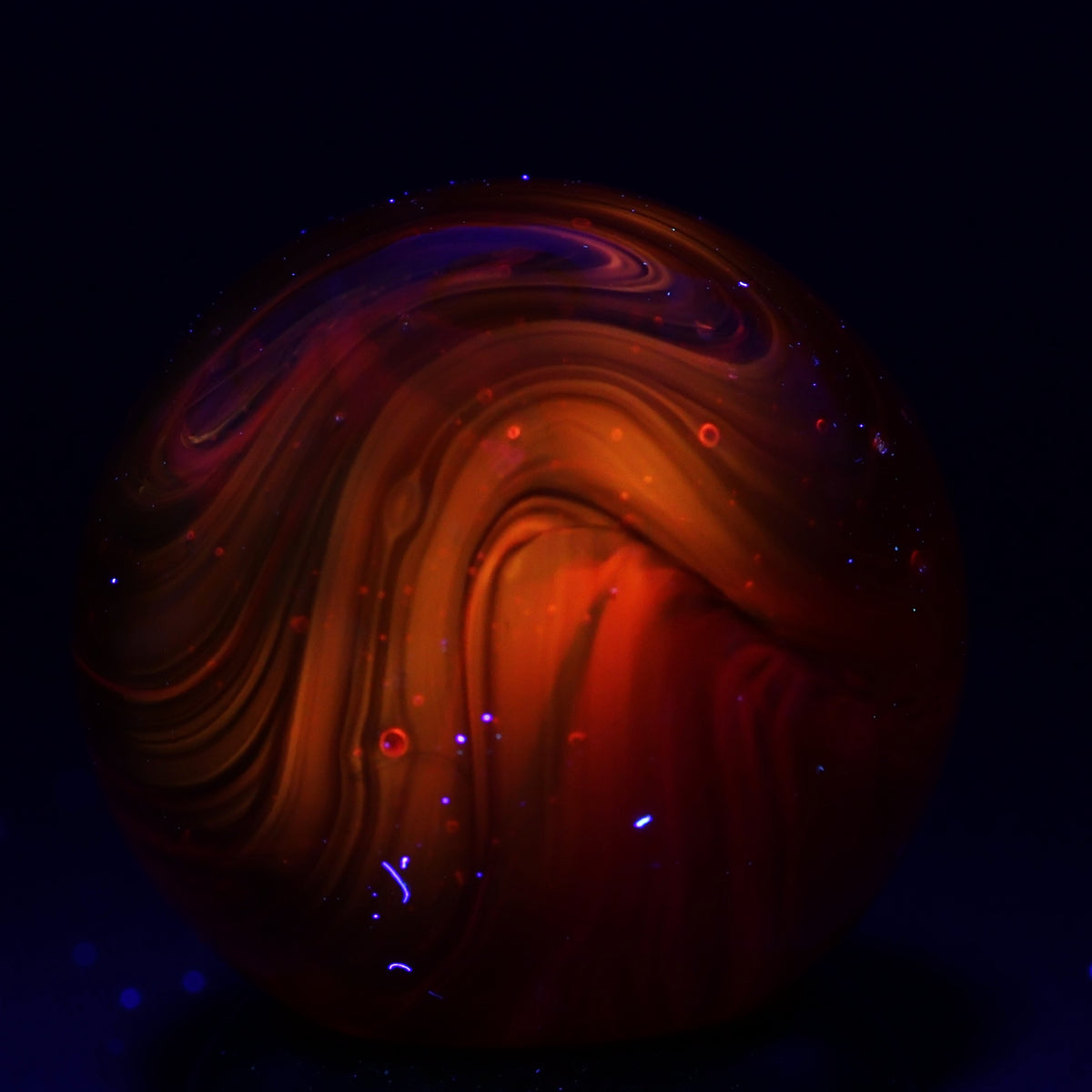 5/8" Slag Marble Red - backlit & UV! NM