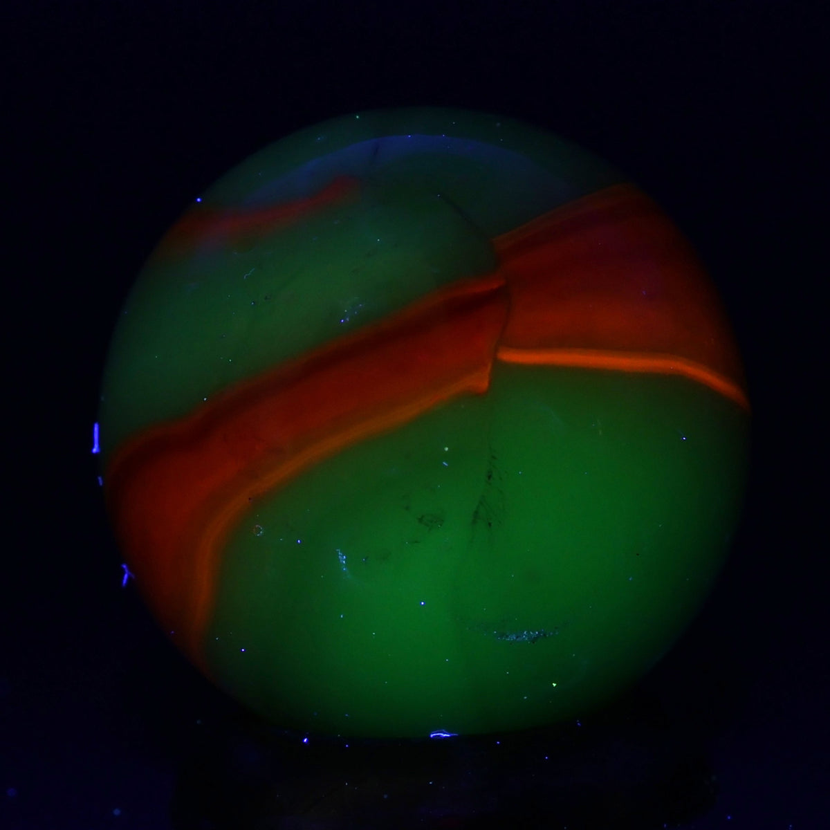 5/8" Peltier Rainbo Marble Green & Orange UV M-