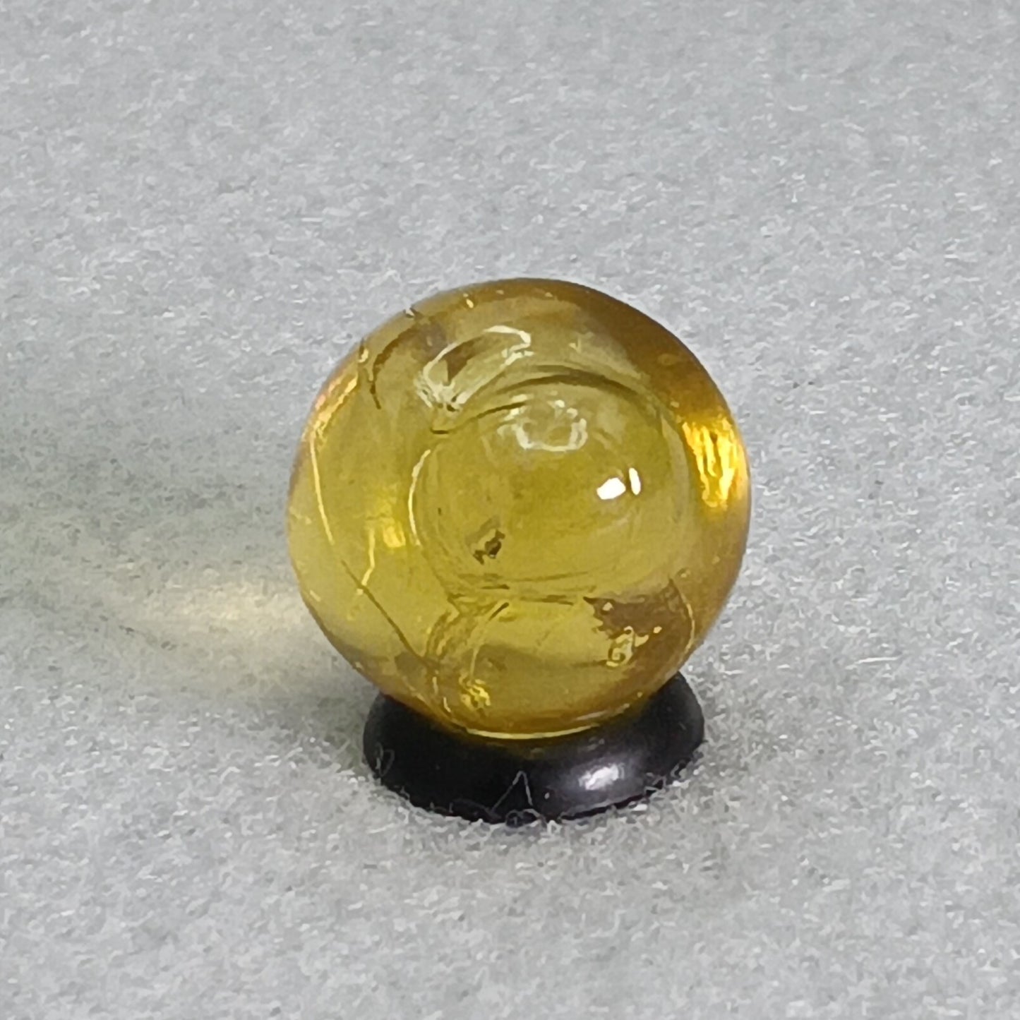 Vintage one of a kind deformed "lemonhead" marble UV! Uranium 17.4x19.5mm NM+