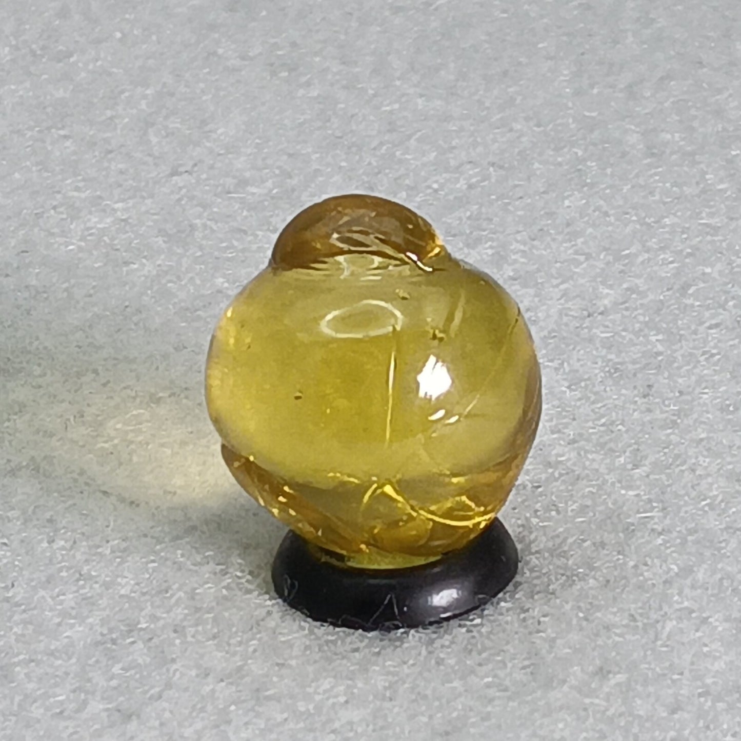 Vintage one of a kind deformed "lemonhead" marble UV! Uranium 17.4x19.5mm NM+
