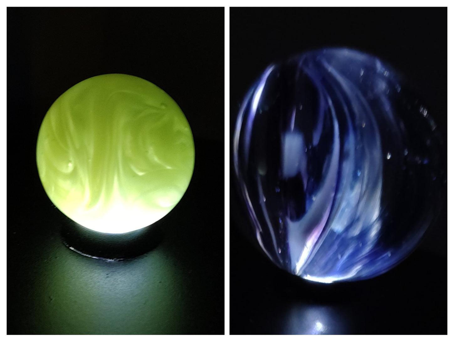 Handcrafted LED Lit Marble Display w/ USB plug in; great for backlit photos too!