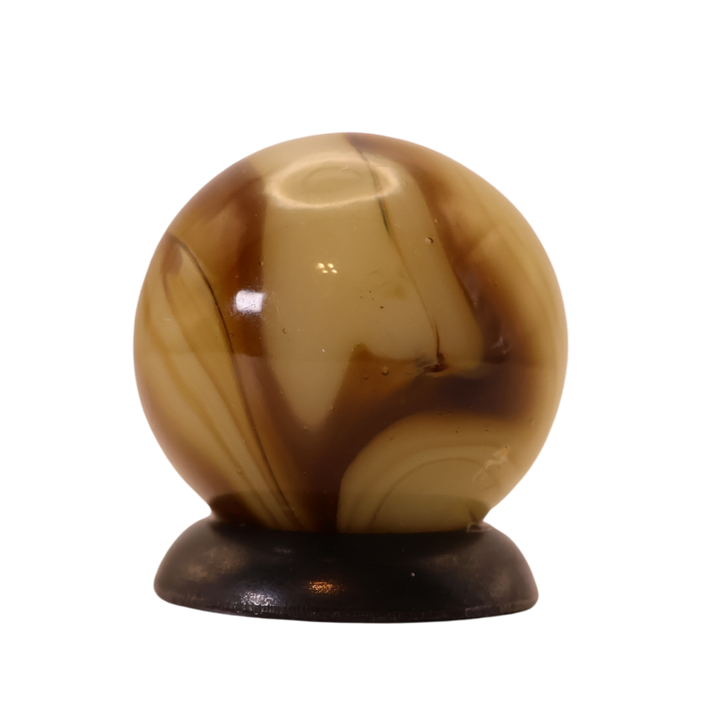 5/8" Swirl Marble w/drizzle tan & brown NM+