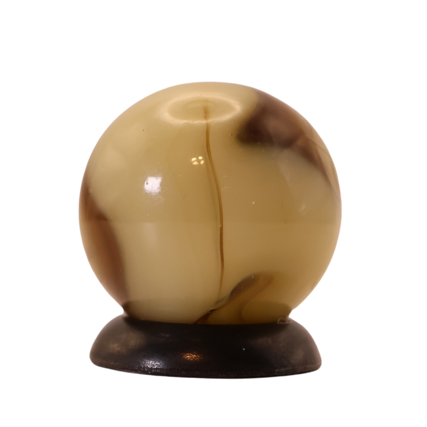 5/8" Swirl Marble w/drizzle tan & brown NM+