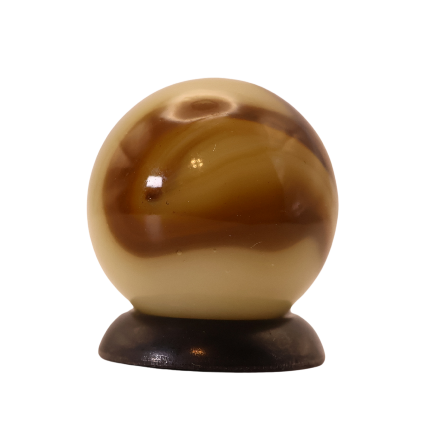 5/8" Swirl Marble w/drizzle tan & brown NM+