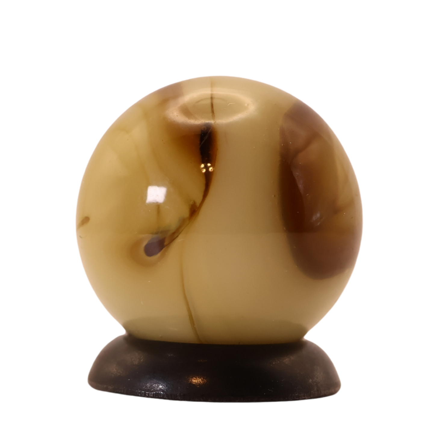 5/8" Swirl Marble w/drizzle tan & brown NM+