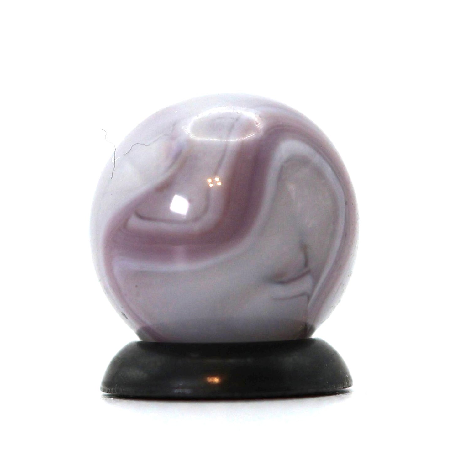 9/16" Ravenswood Lavender & White Translucent Swirl NM+