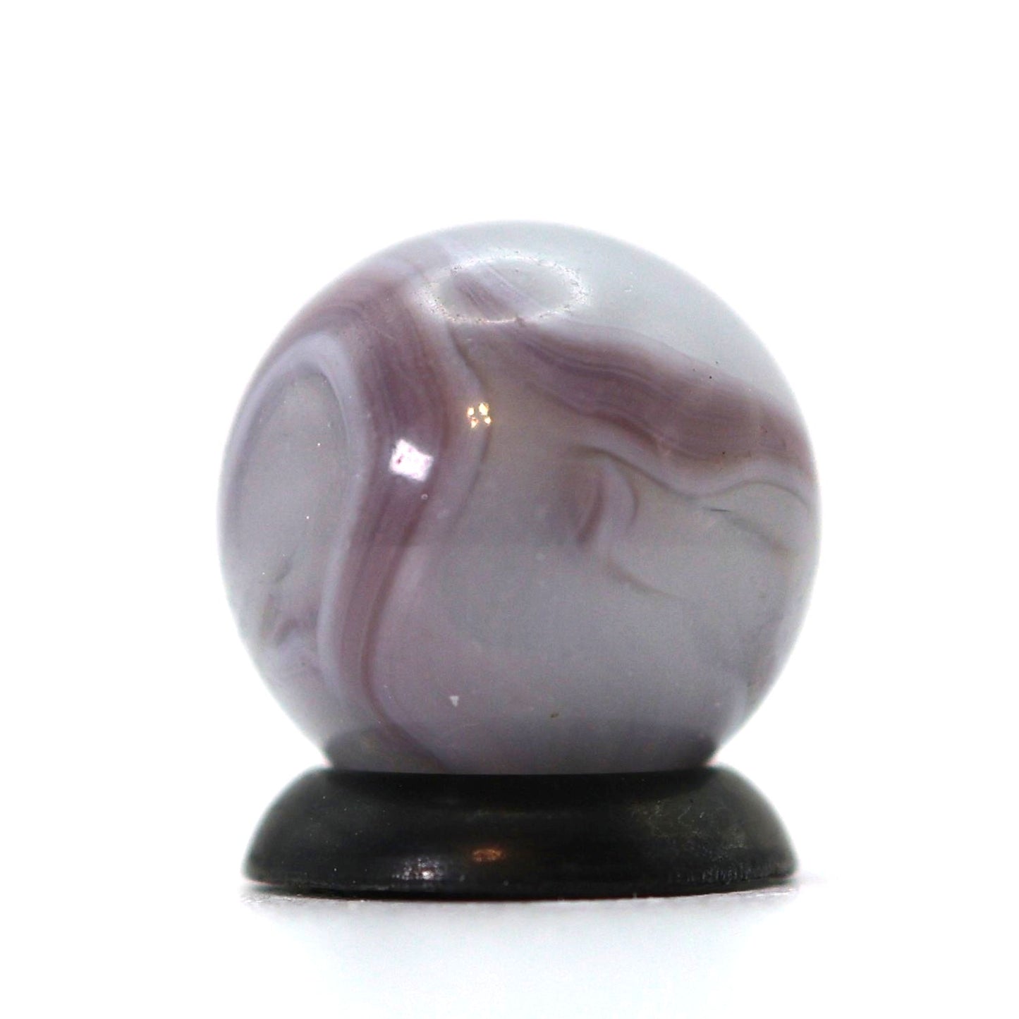 9/16" Ravenswood Lavender & White Translucent Swirl NM+