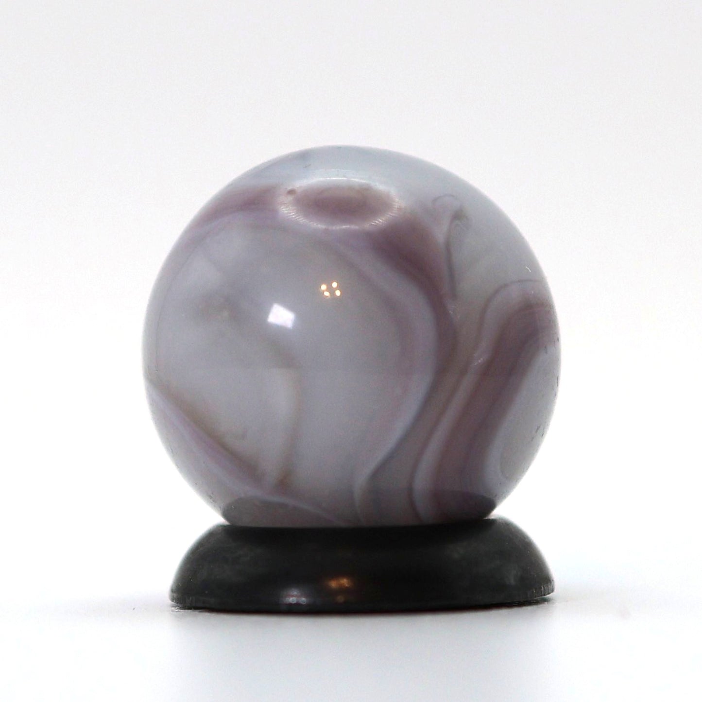 9/16" Ravenswood Lavender & White Translucent Swirl NM+