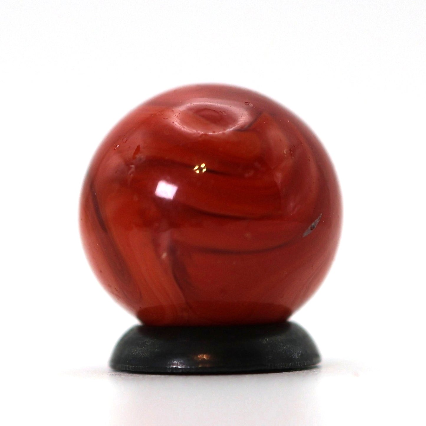 5/8" Swirl Marble Red on Red NM-