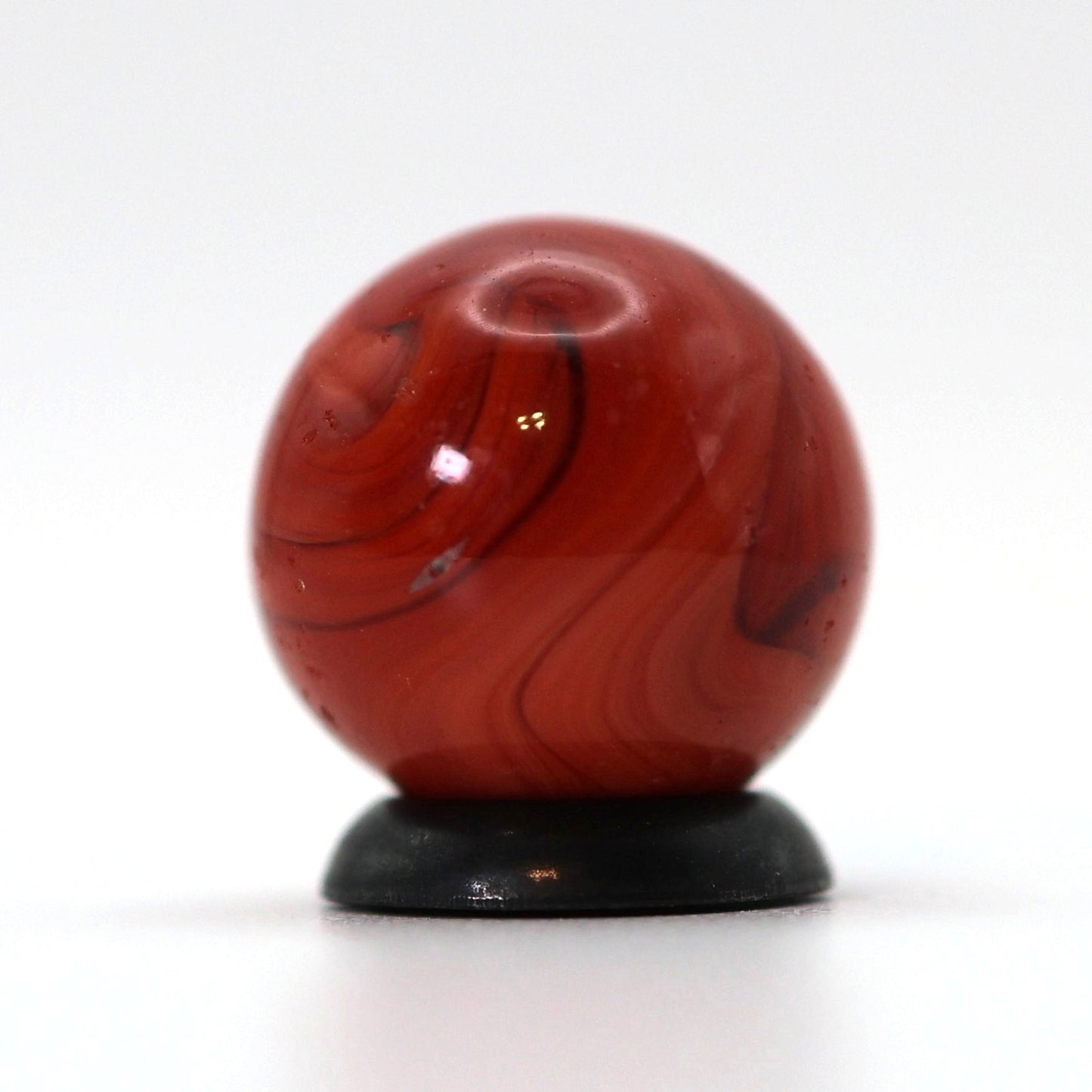 5/8" Swirl Marble Red on Red NM-