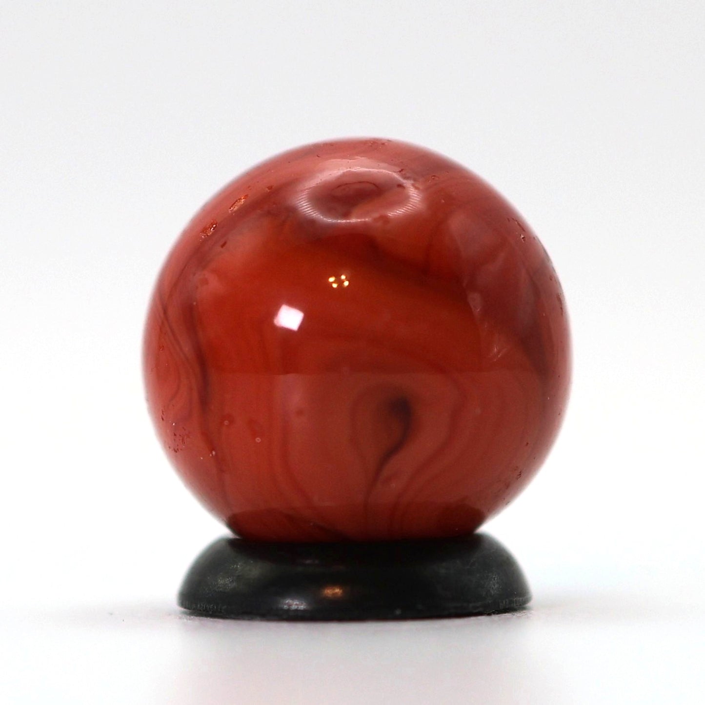 5/8" Swirl Marble Red on Red NM-