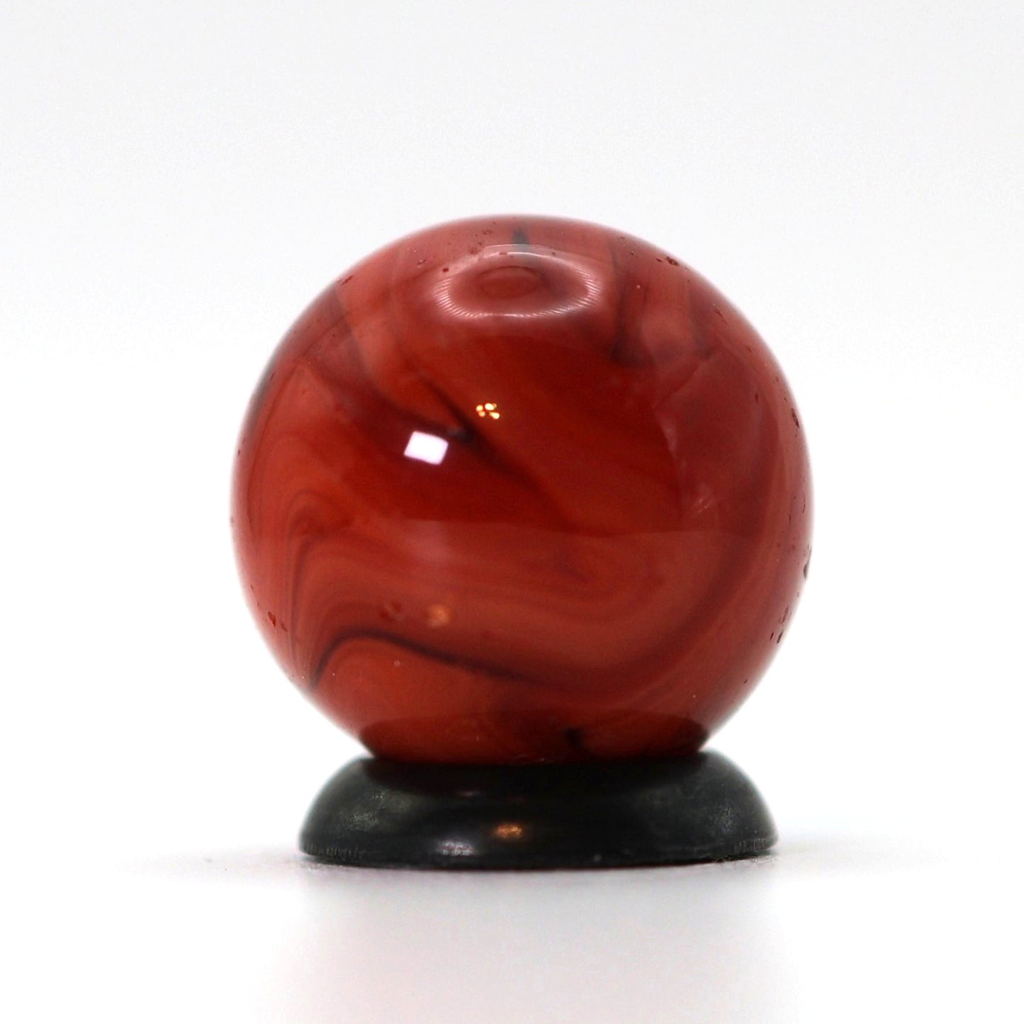 5/8" Swirl Marble Red on Red NM-
