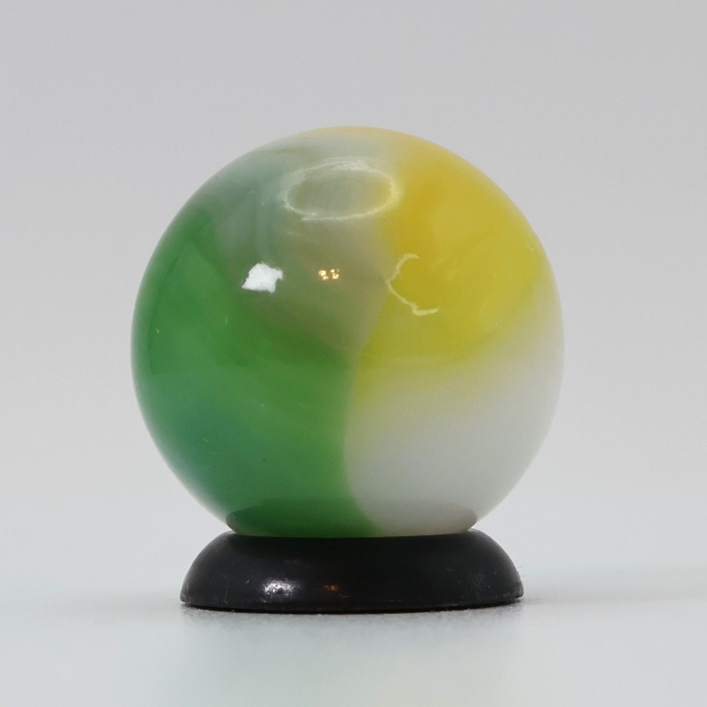 16.5mm Vitro Agate Tri-Lite Marble Yellow Green Tan NM+