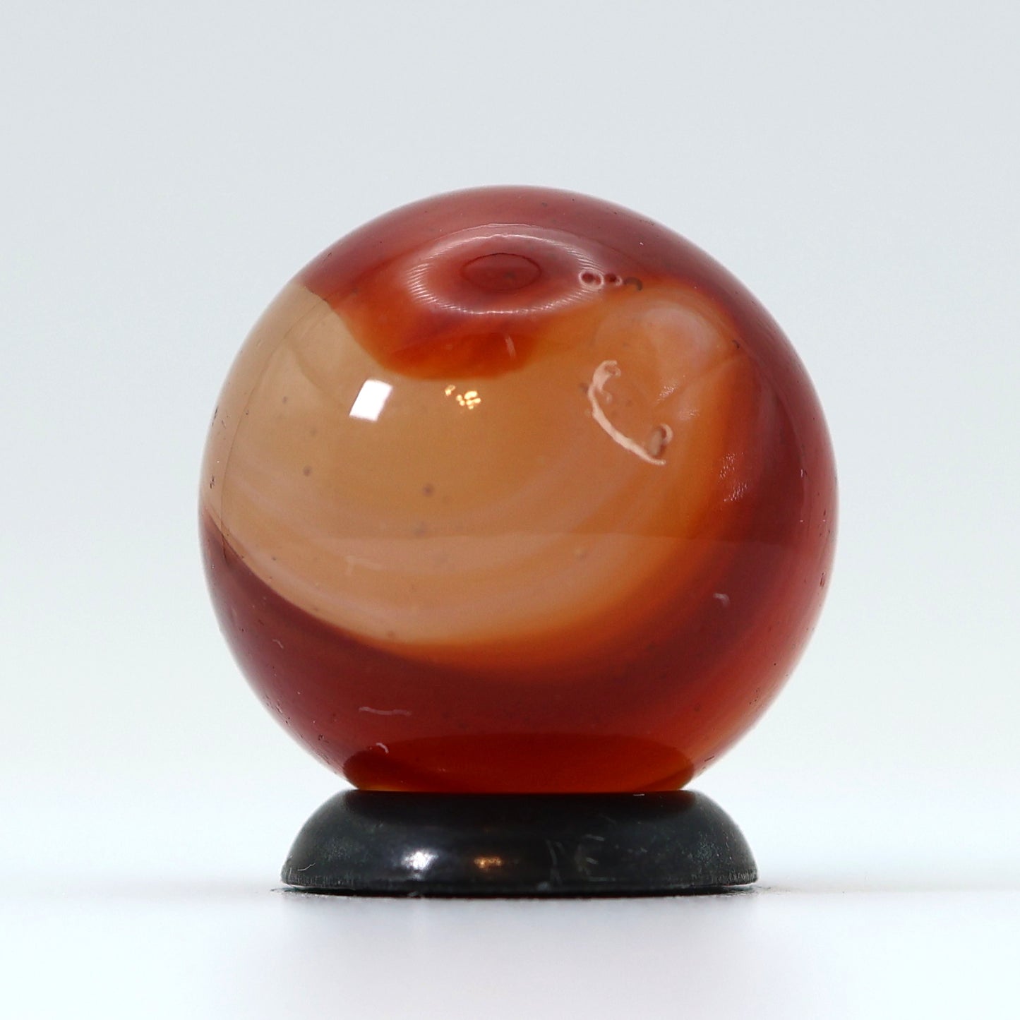 11/16" Akro Agate Carnelian Marble Uranium NM+