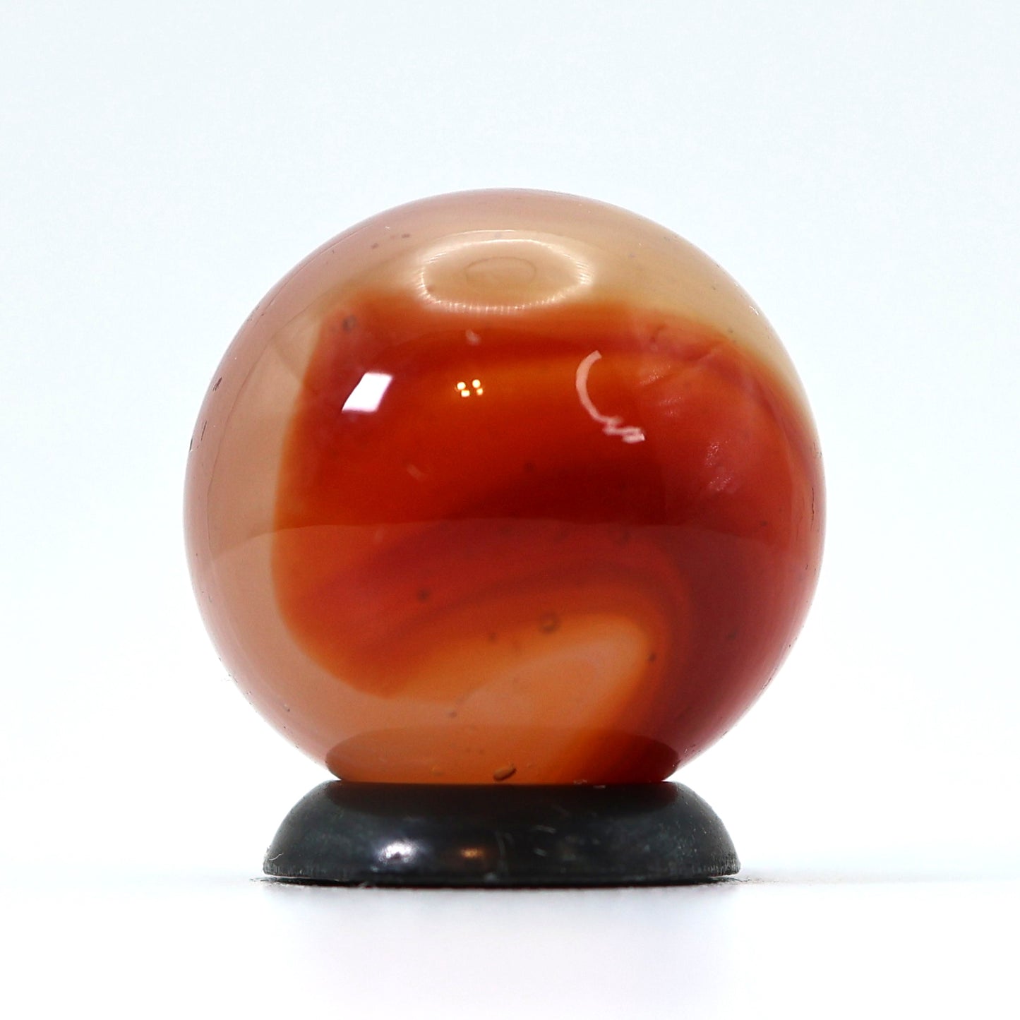 11/16" Akro Agate Carnelian Marble Uranium NM+