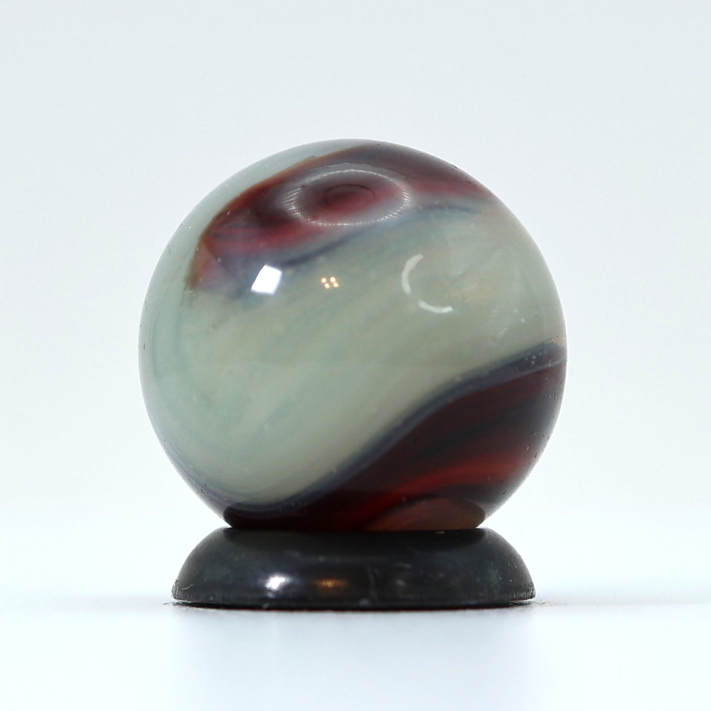 5/8" Akro Agate Special Corkscrew Translucent w/ Oxblood - Uranium NM-